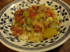 Authentic arroz con habichuelas