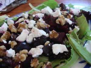 Roasted Beets with Feta and Walnuts