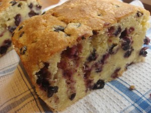 Blueberry pound cake is rich and tart and sweet