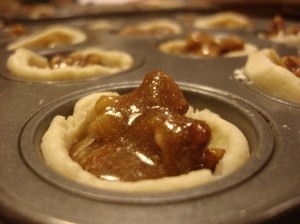 Fill up 3/4 of the way (a bit less than this; we had a bit of a mess to clean)