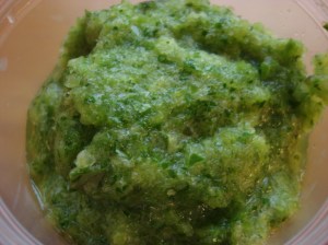 A bit of home-made sofrito (substitutes included in recipe!)