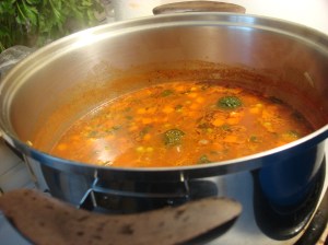 The vegan vegetable soup base