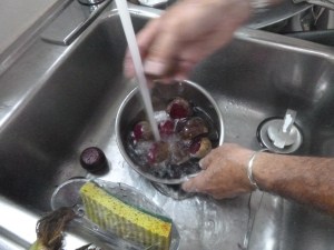 Rinsing the beets