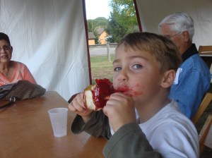 The right way to celebrate at a fall county fair!