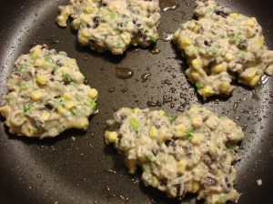 This is an example of a denser fritter! More water will make the batter lighter