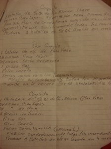 Recipes written by by late, great-aunt Titi Amida for my mother.