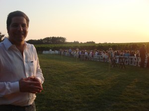 Winemaker and friend Kareem Massoud surveying the proceedings.