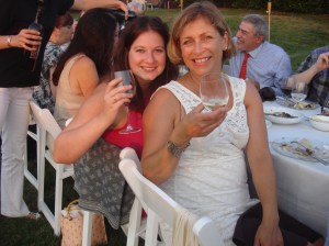 With lFifer enjoying the wine, food and the great outdoors!