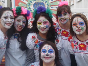 Dia de los Muertos at Spanish All Year (which is not what the story is about, but what a nice shot of Leandro's teachers, no?)