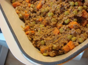 Before the mashed potato topping