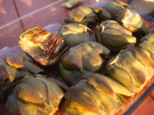 It's okay to crowd them into the baking dish