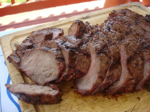Salt and pepper crusted sirloin