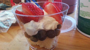 A Red White and Blue Berry Shortcake (with real whipped cream and simple white cake recipes)