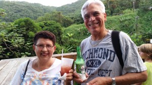 View from Noelia's where you can sit out on the deck and chat while waiting for dinner