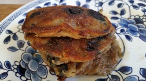 Piled high and DRENCHED in maple syrup....