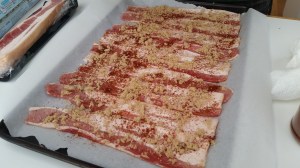 How it looks going in...note the relative quantity of sugar (this is a recipe you eyeball more than measure)